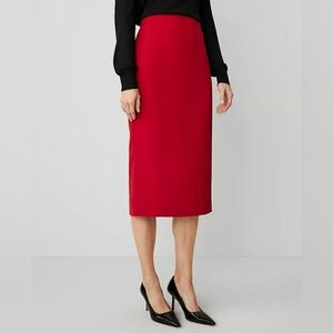 Ann Taylor Red Pencil Skirt 4p